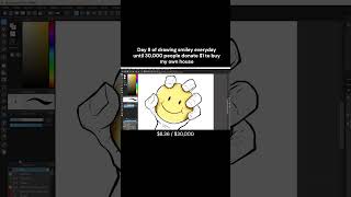 Day 8 of Drawing Smiley art digitalart drawing shorts [upl. by Lacagnia]