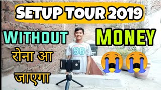 Without Money My New Cheap Youtube Setup Studio Room Desk Tour India 2019  How I Shoot My Videos [upl. by Radbourne]