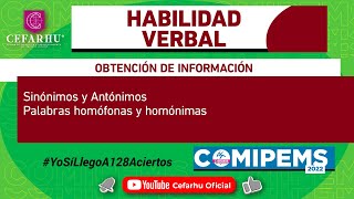 Curso COMIPEMS 2022 GRATUITO – HABILIDAD VERBAL [upl. by Rusticus]