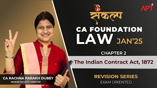 Best LAW Series CH02 The Indian Contract Act1872 Day04  CAF JAN25 BY CA Rachna Parakh Dubey [upl. by Lipinski]