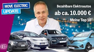 Preiswerte Elektroautos 2021 von 10000 bis 25000 Euro inkl Förderung  Meine Neuwagen Top10 [upl. by Eanyl426]