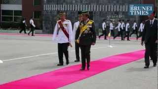 HM officiates at Sovereigns Parade for OCSs 7th intake [upl. by Nirro]