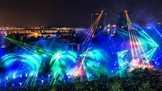 Lasershow Autostadt 2014 Pink Floyd tarm Showlaser GmbHRalf Lottig wwwtarmde [upl. by Auod]