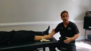 Ankle talus Chiropractic adjustment to relieve pain in the front of the ankle [upl. by Minabe]