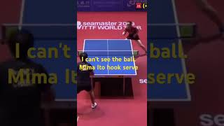 Mima Ito snake serve tabletennis [upl. by Arriaes]