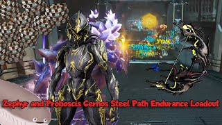 Zephyr and Proboscis Cernos Steel Path Endurance Loadout  Warframe Builds [upl. by Tnayrb935]