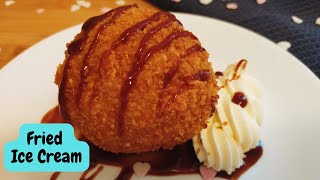 CRUNCHY amp Creamy Deep Fried Ice Cream Recipe [upl. by Anauqal]