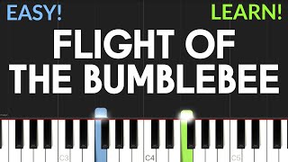 Flight Of The Bumblebee  Nikolai RimskyKorsokov  EASY Piano Tutorial [upl. by Cj]