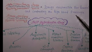 ANTIHYPERTENSIVE DRUGS CLASSIFICATION AND ACE INHIBITORS [upl. by Ahsaek624]