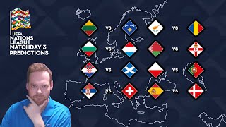 My UEFA Nations League Matchday 3 Predictions 121024 [upl. by Cohby140]