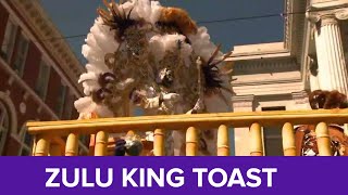 Zulu King toasts at Mardi Gras in New Orleans 2022 [upl. by Brown292]