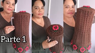 Funda para Licuadora Navideña parte 1 crochetnavidad normaysustejidos crochet handmade [upl. by Namyac]