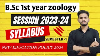 BSc 1st year zoology syllabus 202324  bsc 1st semester zoology syllabus  bsc 1St year zoology [upl. by Sinegold514]