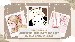 Cute Dark and Aesthetic DecalsPfps For your Royale High journal Part5 ♥ [upl. by Salmon]