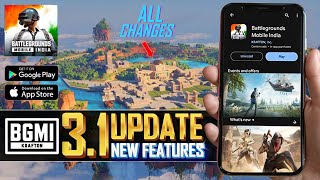 BGMI 31 UPDATE  Patch Notes  New Changes Features amp More  NATURAL YT [upl. by Boothe313]