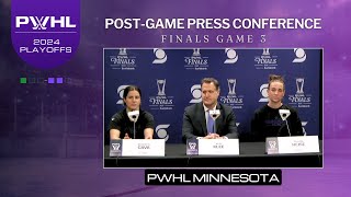 PostGame Press  PWHL Finals Game 3  BOS MIN  Taylor Heise Ken Klee Michela Cava [upl. by Holton]