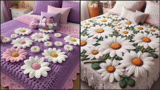 Cozy Crochet Bed Sheets Designs For Winter Warmth  Winter Home Cozy Bed Room [upl. by Templer]