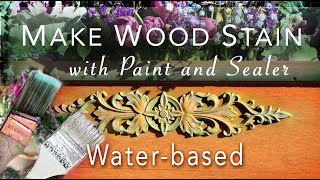 Make Stain from Paint and Wood Sealer • Mix Paint into Acrylic Sealer for WaterBased Stain [upl. by Manya]