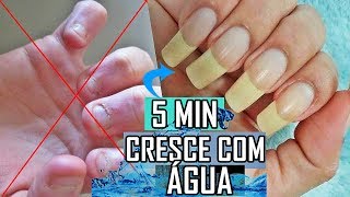 COMO FAZER A UNHA CRESCER COM ÁGUA  RECEITA FEITA EM 5 MINUTOS [upl. by Haim138]