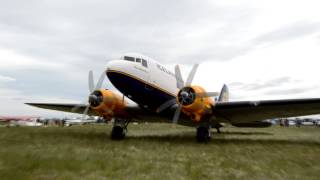 Icelandair Douglas C47 DC3 startup and take off from Hella good sound [upl. by Okwu]