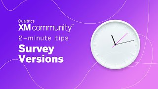 Create view and restore survey versions  2 Minute Tips  Qualtrics XM Community [upl. by Reibaj489]