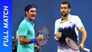 Marin Cilic vs Roger Federer in the best match of his career  US Open 2014 Semifinal [upl. by Irahcaz656]