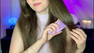 ASMR Hair Play  Hair Brushing  Hair Styles [upl. by Hurlee]