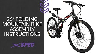 Xspec 26quot Folding Mountain Bike Assembly Instructions old [upl. by Eener819]