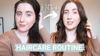 Hair Care Routine For FINE THIN  DAMAGED HAIR  Wet to Dry [upl. by Yraccaz149]