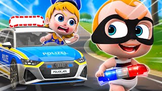 Police Girl Song👮 Police Rescue The Baby  Police Girl Chase Thief More Nursery Rhymes amp Kids Songs [upl. by Ardena781]