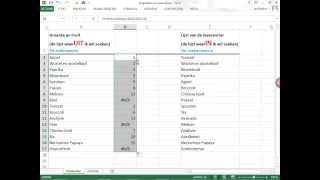 Excel  Vergelijken van twee lijsten in Excel [upl. by Neeruam]