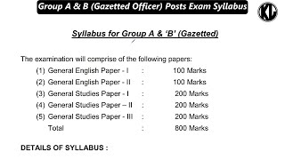 Group A amp B Gazetted Officers Posts Syllabus leh Mark Distributions under Mizoram MPSC [upl. by Herzel568]