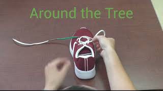 Around the Tree Shoe Tying Method [upl. by Ymmik]