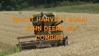 Wheat Harvest 2024 Antique John Deere 40 Combine [upl. by Baggs]