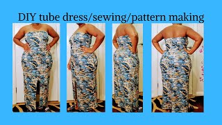 How to make a bodycon dresstube dressstrapless dressSewmate [upl. by Adnocahs]