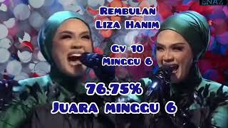 Liza Hanim  Rembulan  Minggu 6 GV 10  Juara Minggu 6 7675 markah [upl. by Nnylyoj811]