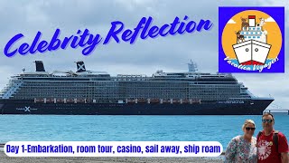 Our 1st ever Celebrity cruise Embarkation room tour casino tour food and 1st impression of ship [upl. by Alleda]