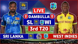 Sri Lanka vs West Indies 3rd T20 Live Scores  SL vs WI 3rd T20 Live Scores amp Commentary [upl. by Euqinahs119]