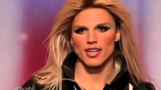 Derrick Barry Britney Spears Impersonator AGT2008 [upl. by Yarazed]