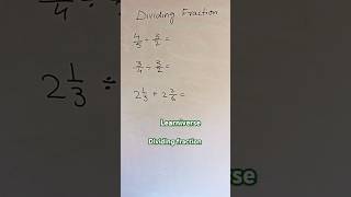 Dividing Fraction 🔢 learniverse learningmathematics easylearning [upl. by Aneladgam]