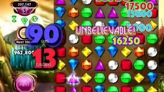 Bejeweled Blitz PC  Super fireworks 13 Cascade 90 Gems 480p [upl. by Oibesue]