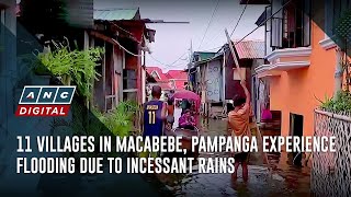 11 villages in Macabebe Pampanga experience flooding due to incessant rains  ANC [upl. by Aileno]