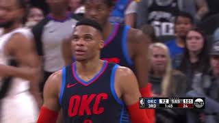 Russell Westbrook NBA Career High 24 Assists vs Spurs 100119 [upl. by Eidnas]