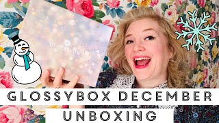 Glossybox December 2024 unboxing Christmas box reveal [upl. by Hpeseoj626]