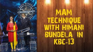 MAMTECHNIQUE kbc himanibundela kbcseason13 mathstricks mentalmaths [upl. by Queston]