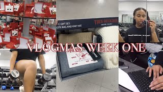 VLOGMAS WEEK ONE  finals prep christmas shopping going to the gyms [upl. by Einiar795]