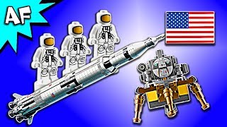 Lego ideas NASA Apollo Saturn V Speed Build [upl. by Namlaz995]