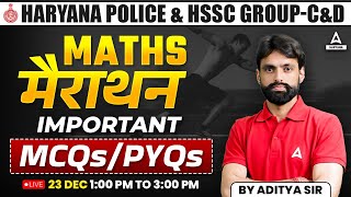 Haryana Police amp HSSC Group C  Math Marathon Class  By Aditya Sir  Haryana Adda247 [upl. by Anaibaf]