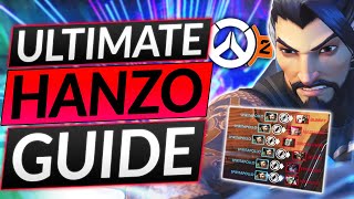 THE ULTIMATE HANZO GUIDE to RANK UP FAST  DPS Tips Settings Aim  Overwatch 2 Guide [upl. by Inessa]