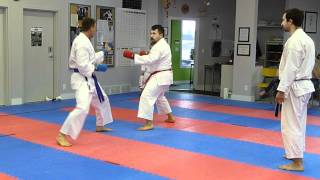 22 Shotokan Karate Black belt Men Sparring  Charleswood vs Lac Du Bonnet IDSL 2012 [upl. by Ebberta]